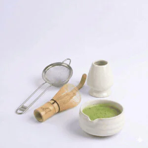 Matcha Traditional Set with Sieve bamboo whisk scoop bowl and holder